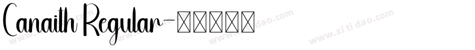 Canaith Regular字体转换